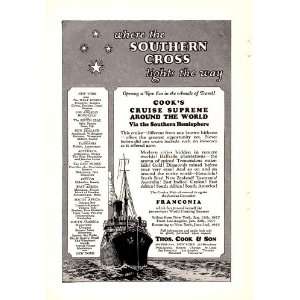   & Son Cooks Cruise Supreme Around the World Vintage Travel Print Ad