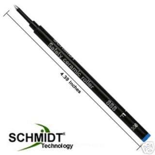 12 Schmidt 888 Medium Rollerball Pen Refill BLACK  