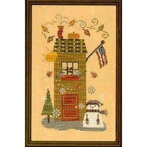  Four Seasons House   Cross Stitch Pattern Arts, Crafts 