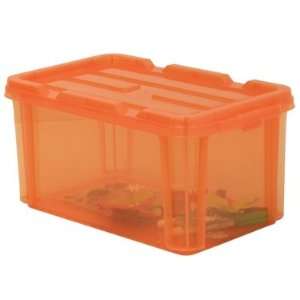  7 Quart Orange Deep Stacking Box by Iris