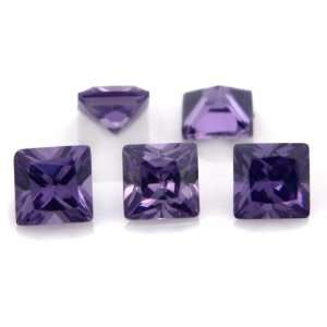   5mm 20pcs Purple Amethyst Cubic Zirconia Loose CZ Stone Lot Jewelry