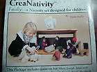   Fabric Childs Nativity Creche Set Cloth Dolls 14 Pieces & Stable