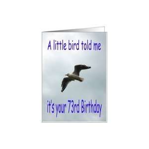 Happy 73rd Birthday Flying Seagull bird Card Toys & Games