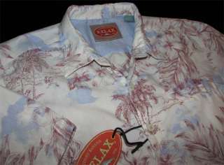 Tommy Bahama New TR34307 Scenester Lido Cotton Camp Shirt Large L 