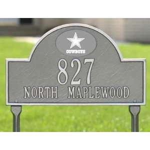  Dallas Cowboys Pewter & Silver Personalized Address Plaque 