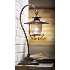  Pack of 2 Curved Hanging Desk Lamps with Lantern Frame 