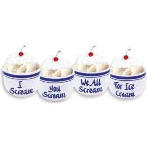  Were Screaming for Ice Cream 4pc. 20 oz. Bowl Set
