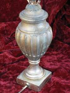 FRENCH EMPIRE NEOCLASSICAL GOLD URN COLUMN TABLE LAMP  
