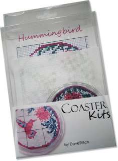 Cross Stitch Kit   Hummingbird Coaster Kit  