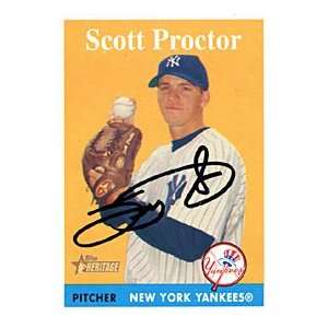 Scott Proctor Autographed / Signed 2007 Topps No.43 New York Yankees 