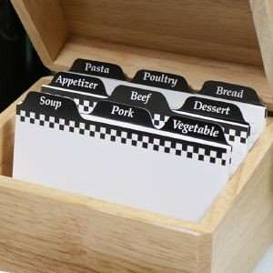  Set of 24 Recipe Cards Dividers