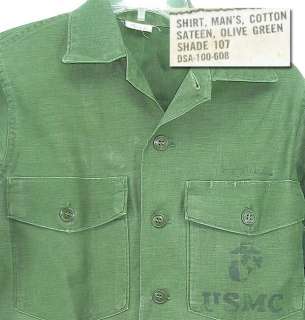 1966 Vietnam War USMC US Marine Corps Cotton Sateen utility uniform 