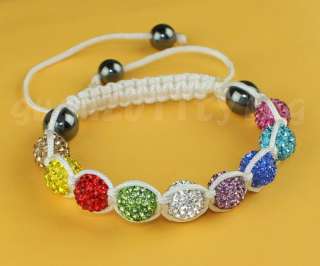 Worldwide HOT 10MM CZ Disco Ball Crystal Shamballa Bracelets +gift 