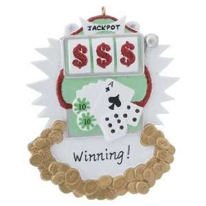  Personalized Casino Gambler Christmas Ornament