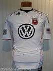 NWT Adidas DC United MLS Authentic Away Mens Tech Fit Jersey M White 