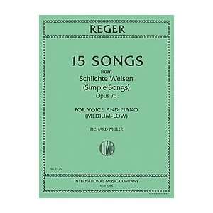  15 Songs from Schlichte Weisen (Simple Songs)   Opus 76 