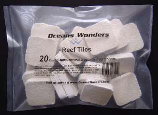 20 CURED REEF TILES FOR LIVE CORAL FRAG PROPAGATION  