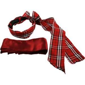   Scarf Switch a Roo Headband Red Plaid   Red Solid   Black Headband