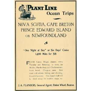  1904 Ad Plant Line Ocean Sea Trip Cruise Leisure Union 