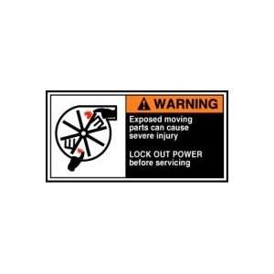 WARNING Labels EXPOSED MOVING PARTS CAN CAUSE SEVERE INJURY LOCK OUT 