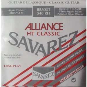 Savarez 540RH Alliance Classical Guitar Strings, Standard Tension, Red 