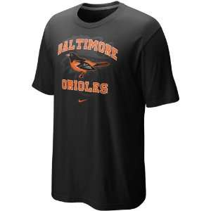 Nike Baltimore Orioles Black Team Arch T shirt (X Large)