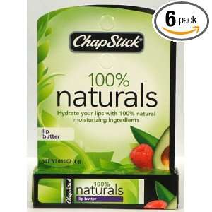  ChapStick 100% Naturals Lip Butter .15 Oz (Pack of 6 
