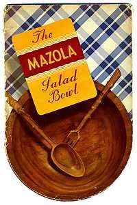 1939 MAZOLA SALAD OIL Die Cut Recipes Cookbook  