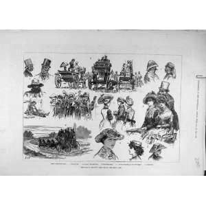  1881 Sketches Sandown Park Races People Ladies Print