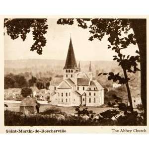  1950 Photogravure Saint Martin Boscherville Abbey Church 