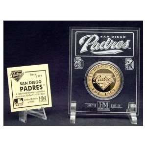 San Diego Padres 24KT Gold Coin in Archival Etched Acrylic  