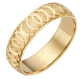 6mm 14K Gold Circle Swiss Cut Wedding Band Ring S9 13  
