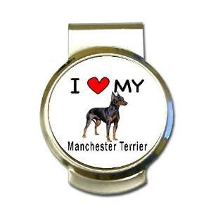  I Love My Manchester Terrier Money Clip