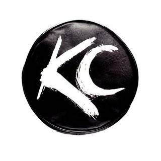 KC HiLiTES 5117 Black Vinyl 6 Round Light Cover with KC Logo   Set of 