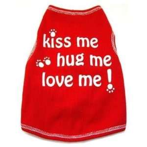  Kiss Me Hug Me Love Me Tank   Red M 
