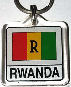 Rwanda Historic (1962 2001) Flag Key Chain NEW  