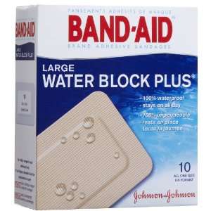 Johnson & Johnson Band Aid Water Block Plus Large Adhesive Bandages