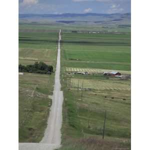  Road Across Prairie Wheatlands, South of Calgary, Alberta 