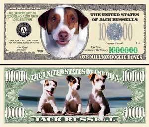 JACK RUSSELLS DOG DOLLAR BILL (2/$1.00)  