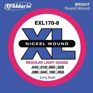  Daddario EXL1708 XL Reg Light Nickel Wound Long Scale 
