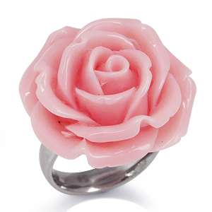 24MM Rose Pink Stainless Steel ROSE/FLOWER Ring(RN2075278.0001)