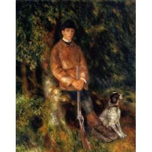  Oil Painting Alfred Berard and his Dog Pierre Auguste 