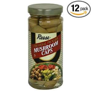 Reese Pickled Mushroom Caps, 8 Ounce Grocery & Gourmet Food