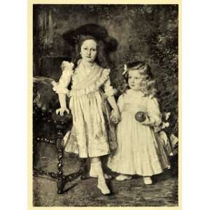  1905 Print Portrait May Children Girls Fashion Amsterdam 