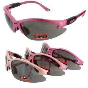  Safety Glasses Light Pink Frame Smoke Lens Cougar