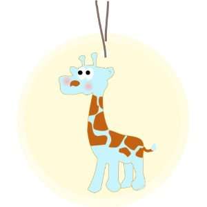 Nursery Giraffe Design Glass Round Christmas Tree Ornament Suncatcher 