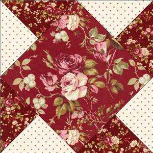 12 Robyn Pandolph Rose de Noel Quilt Kit Pre cut Fabric Blocks Square 