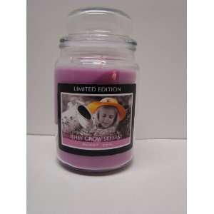 LIMITED EDITION 16 OZ. JAR CANDLE PURPLE SWEET PEA SCENT 