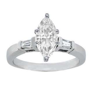 92ct Genuine Marquise Diamond Solid Platinum 950 Ring $3,500  
