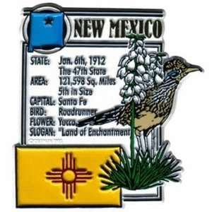  New Mexico Magnet 2D State Montage W/Info Case Pack 72 
